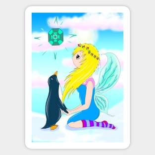 Fairy and penguin friend Sticker